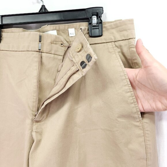 Vince Womens Dress Pants Size 8 Beige Straight Mid Rise Trousers - Picture 7 of 14